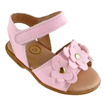 Sandália Infantil Bebê Menina com Flores Bella Artes Kids 16 Ao 22