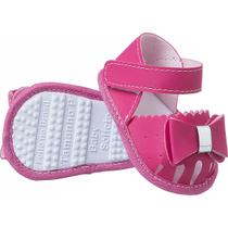 Sandália Infantil Bebe Meninas Calçado Antiderrapante com Laço