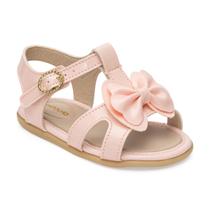 Sandalia Infantil Bebe Rosa com Laço Tam 16 a 21 Pimpolho