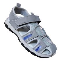 Sandália infantil com tiras autocolantes, modelo confortável de gladiador