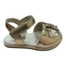 Sandália Infantil Espadrilhe Pampili Lala Borboletas Dourada 761.001