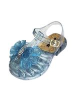 Sandália Infantil Feminina Bebê Laço Strass Azul Glitter Juju - Juju Shoes