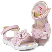 Sandália Infantil Feminina Borboleta Moda Lilás/Brilho Gatatuya