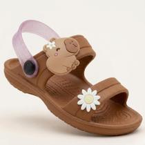 Sandália Infantil Feminina Capivara Flor