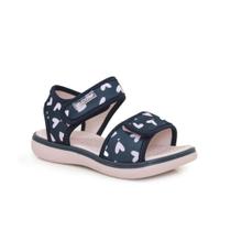 Sandália Infantil Feminina Casual Papete com tiras autocolantes Klin