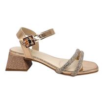 Sandália Infantil Feminina Com Brilho e Saltinho Grosso Pequeno Molekinha 2347107 Sandália Infantil Feminina Com Brilho e Saltinho Grosso Pequeno Molekinha 2347107