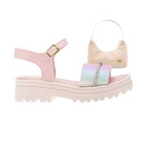 Sandalia Infantil Feminina Escolar E Casual Tam 28-36 - Sandália Plataforma de Sereia e Bolsinha