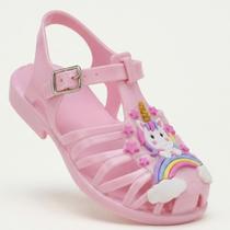 Sandália Infantil Feminina Jelly Unicornio