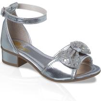 Sandália Infantil Feminina Juvenil De Saltinho Baixo Salto Quadrado Elegante e Confortável