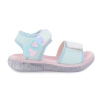 Sandália Infantil Feminina Klin com Led light Azul - 229009