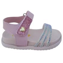 Sandália Infantil Feminina Papete Flatform Rasteirinha Confort Brilho Casual Confortável