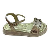 Sandália Infantil Feminina Sand Flower Borboleta Dourada 702.050