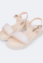 Sandália Infantil Feminina Sand Flower Brilho Nude