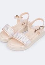 Sandália Infantil Feminina Sand Flower Brilho Nude