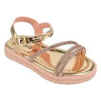 Sandália Infantil Feminina Strass Fivela Sandália Infantil Feminina Strass Fivela