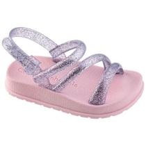 Sandalia Infantil Feminina Tira Z Glitter Charmosinha Fofa Menina Baby