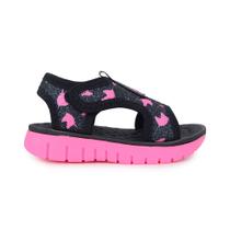 Sandália Infantil Feminino Novopé Unicórnio Preto 8500