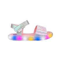 Sandália Infantil Feminino Pampili Lulli Led Prata - 6970 Sandália Infantil Feminino Pampili Lulli Led Prata - 6970