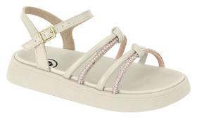 Sandália Infantil Flatform Molekinha tiras Strass 2358.106