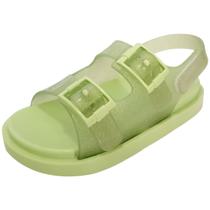 Sandália Infantil Glitter Translúcido - Verde Menta