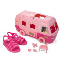 Sandália Infantil Grendene Barbie Road Trip Rosa Escuro