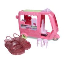 Sandália Infantil Grendene Barbie Sorveteria Rosa Glitter