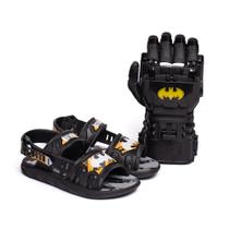 Sandália Infantil Grendene Batman Luva Liga da Justiça Preto