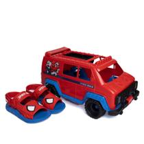 Sandália Infantil Grendene Homem-Aranha Furgão Azul/Vermelho
