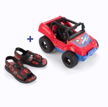 Sandália Infantil Grendene Kids Homem Aranha Buggy - Preto