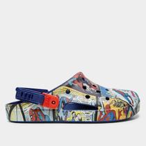 Sandália Infantil Grendene Kids Marvel Print Babuche Menino