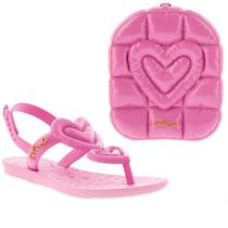 Sandália Infantil Grendene Luluca Com Bubble Bag Rosa 22744