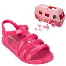 Sandália Infantil Juvenil Grendene Kids Barbie Road Trip Confortável Rosa