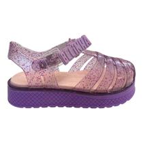 Sandalia Infantil Kidy Belinha Glitter Anabela 36930008285 Lilas