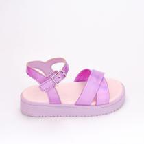 Sandália Infantil Kidy Mini Flatform Com Brinquedo Surpresa Lilás