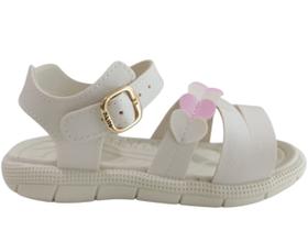 Sandalia Infantil Klin Tic Tac Casual 171258 Off White/Rosa Sandalia Infantil Klin Tic Tac Casual 171258 Off White/Rosa
