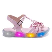 Sandália Infantil Led Menina Fivela Borboleta