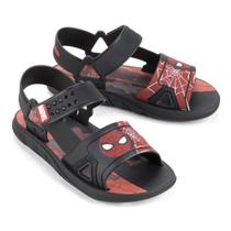 Sandália Infantil Marvel Web Homem Aranha Preto Vermelho Grendene Kids 22860-BA064