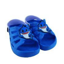 Sandália Infantil Masculina Confortável de enfiar o Pé cor Azul