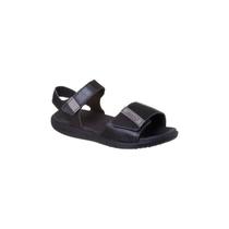 Sandália Infantil Masculina Ortopé Autêntica Fecho Duplo Preta