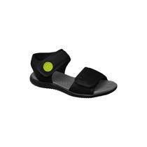 Sandália Infantil Masculina Ortopé Flex Fecho Duplo Preta