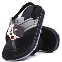 Sandalia Infantil Masculino Chinelo Criança Confortável Menino Papete Cachorrinho Cor Preto Sandalia Infantil Masculino Chinelo Criança Confortável Menino Papete Cachorrinho Cor Preto