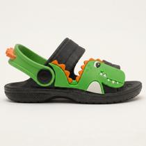 Sandália Infantil Masculino Papete Dinossauro Confortável Leve