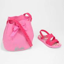 Sandália Infantil Menina Barbie Flowers C/ Bolsa Sandália Infantil Menina Barbie Flowers C/ Bolsa