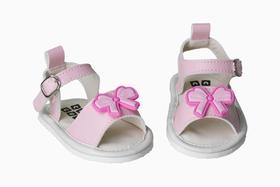 Sandália infantil menina bebê rosa enfeite laço confortável Sandália infantil menina bebê rosa enfeite laço confortável