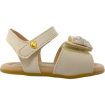 Sandália Infantil Menina Casual Social Dia a Dia Passeio Batizado Com Laço e Strass Anatômica Pampilli 122.083
