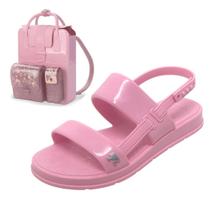 Sandália Infantil Menina Color Mochila Brinde Casual Barbie