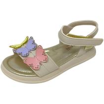 Sandalia Infantil Menina Conforto Borboleta Flower Pampili