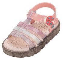 Sandália Infantil Menina Conforto Brilho Joaninha Zaxynina