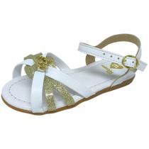 Sandalia Infantil Menina Conforto Pingente Dourado Molekinha Sandalia Infantil Menina Conforto Pingente Dourado Molekinha
