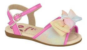 Sandália Infantil Menina Feminino Molekinha 2114.250 Multi Color/Pink 20